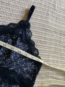Blue Floral Lace Nightgown
