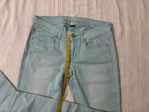 Mint Green Skinny Fit Jeans