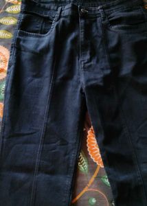 Flared Jeans with Raw Hem