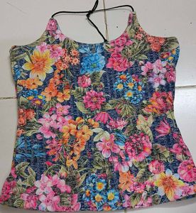 Vibrant Floral Cami halter Top