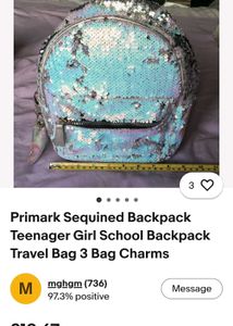 PRIMARK Sparkling Sequin Backpack