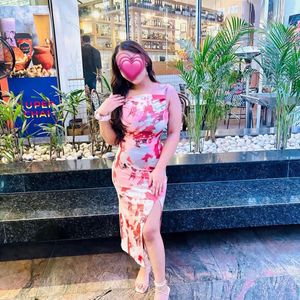 Chic Pink Floral Print Bodycon Dress