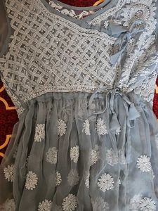 Chikankari Floral Short kurti/Top