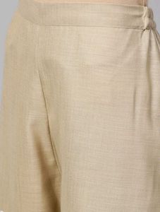 Elegant Beige Embroidered Kurta