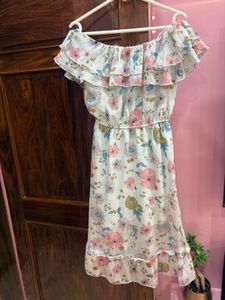 Off Shoulder Floral Dress!