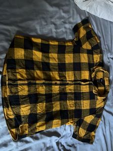 Yellow & Black Plaid Shirt