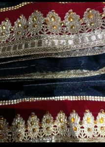 Elegant Black Saree with Gold Border