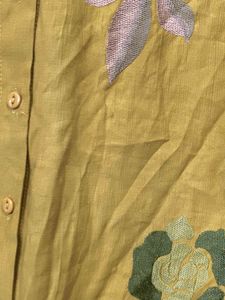 Yellow Embroidered Tunic Top with pant