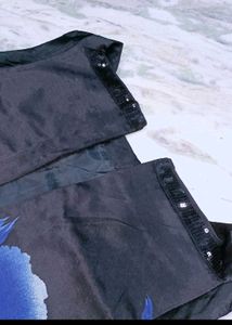 brand new Black Kurta with Blue Motif &amp; Sequins