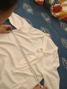 White Business Casual Top