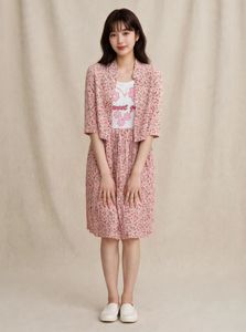 Floral Print  Korean Dress with Matching Jacket💗�