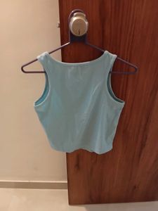 Light Blue Ribbed Tank Top