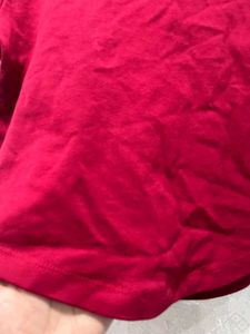 Red V-Neck Crop Top with Logo❤️❤️