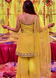 Beautiful Yellow Kurta Set with Sharara