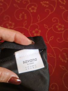 Savana Black Satin Bra