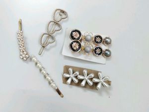 Pearl Hair Clips Set