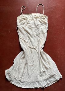 Boho Cream Spaghetti Strap Mini Dress