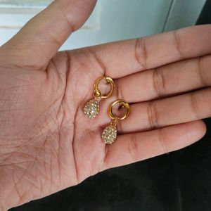 Gold &amp; Diamond Earrings