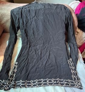 y2k Black Sequin Party Tunic Kurti
