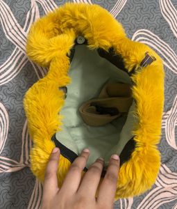 Fuzzy Smiley Face Handbag