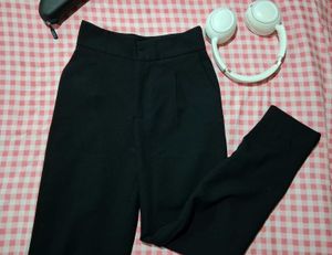Classic Black High-Waisted Trousers