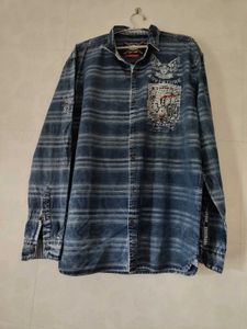 Mens Stylish Blue Denim Shirt xl size 40-42 cms