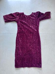 Sparkling Sequin Wrap Dress