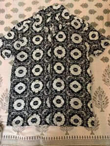 Short Sleeve Printed Button-Up Shirt