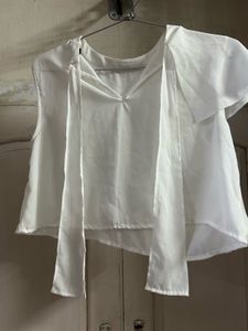 Chic White Ruffle Top