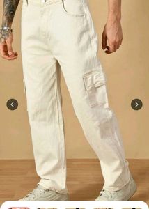 Men's Beige Cargo Pants