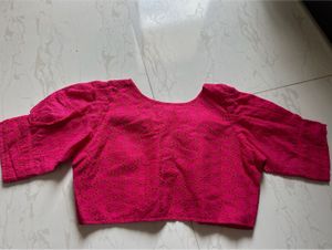 Elegant Pink Embroidered Blouse