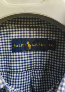 Blue Gingham Button-Down Shirt