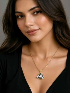 Geometric Triangle Pendant Necklace