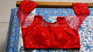 Red PARTY WEAR BLOUSE