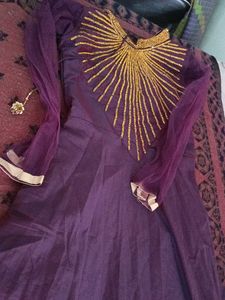 Beautiful Purple Embellished Gown