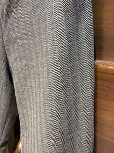 Stylish Grey Herringbone Pattern Pants