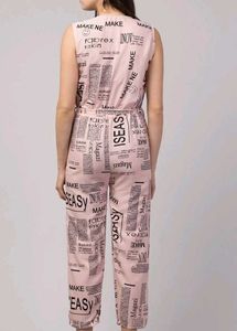 Combo of 2 Trendy Typographic Printed Jumpsuits (N