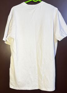 Cream T-Shirt with Black Logo