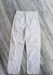 Cream Denim Jeans