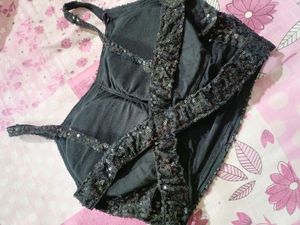 Sparkly Black Sequin Top