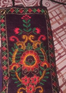 Boho Embroidered Sling Bag and one hand ba