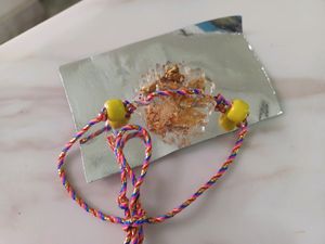 floral flower shape resin rakhi