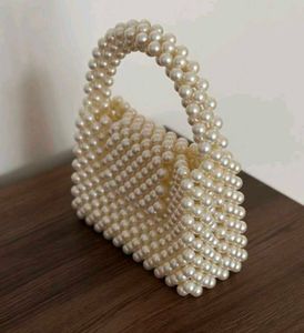 Chic Pearl Beaded Handbag