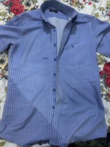 Men's Blue Striped Shirt