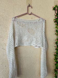 Crochet Knit Crop Top - Stylish &amp; Unique