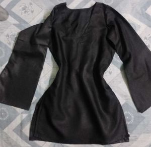 Elegant Black Blouse with Flare Sleeves