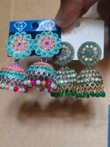 Indian Jhumka Earrings pack of 2