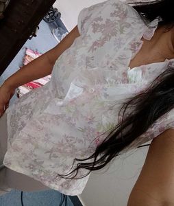 Floral Print Ruffle Blouse