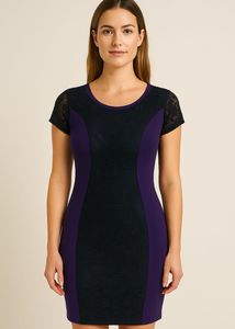 Stylish Purple Bodycon Dress (L)