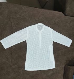 Babyhug's Ethnic Chikankari For Boys All White
